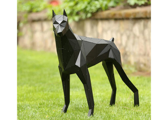 Garden Decoration Dog Outdoor Fiberglass Sculpture, Fiberglass Doberman Statue