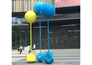 Custom Size Painted Metal Sculpture Stainless Steel Balloon Sculpture For Outdoor