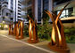 Garden Decoration 2.8m Tall Corten Steel Reed Sculpture