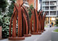 Garden Decoration 2.8m Tall Corten Steel Reed Sculpture