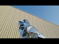 Bahçe Dekorasyonu Paslanmaz çelik kurt heykel