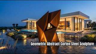 Monolit — Geometrik Soyut Corten Çelik Heykel