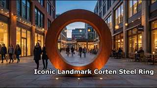 Anıtsal Corten Çelik Halka Heykeli