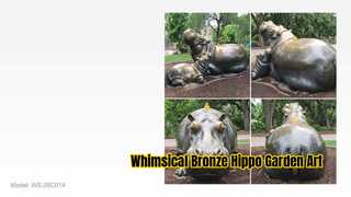 Bronz Anne ve Bebek Su Aygırı Heykeli