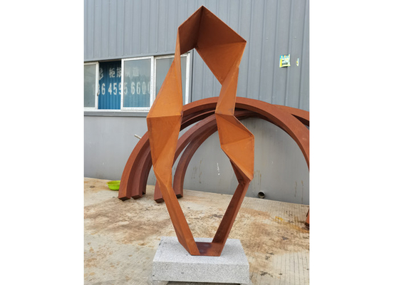 İyi bir fiyat. Modern Dış Mekan Corten Çelik Heykel Soyut Metal Sanat Bahçe Heykelleri çevrimiçi