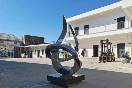 İyi bir fiyat. 2M Modern Paslanmaz Çelik Ayna cilalı bahçe heykelini çevrimiçi