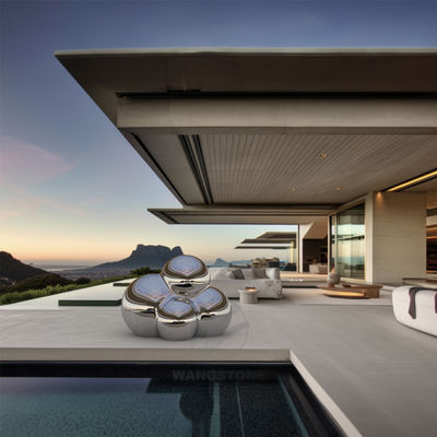 İyi bir fiyat. Paslanmaz çelik sanatı cilalı dış mekan metal heykel süslenmiş taş tasarımı çevrimiçi