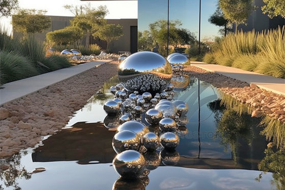 İyi bir fiyat. Modern Paslanmaz Çelik Sonsuz Top Küre Sanatı Dışarıdaki Metal Heykel çevrimiçi