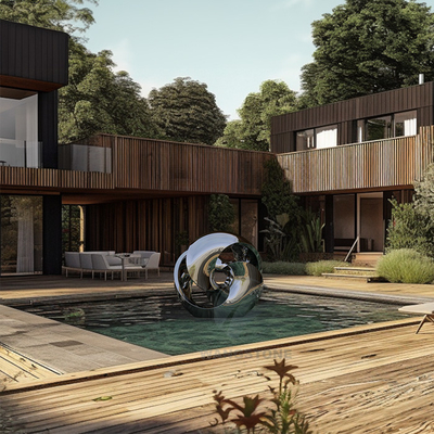 İyi bir fiyat. İç içe dokunan rüyalar paslanmaz çelik ayna heykel bahçe ve kamu parkı dekorasyonu için çevrimiçi