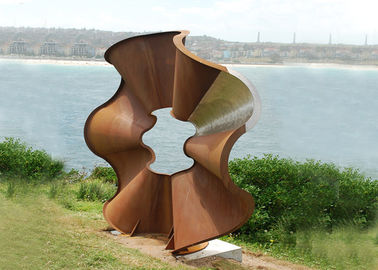 İyi bir fiyat. Güzel Çiçek Şekli Corten Çelik Heykel Modern İçin Açık çevrimiçi