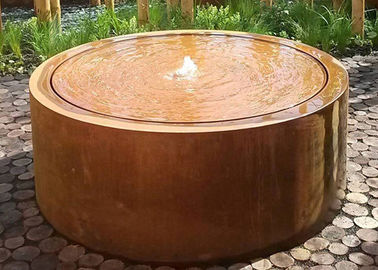 İyi bir fiyat. Dövme Tekniği Corten Çelik Su Sehpası, Metal Yard Sanat Yuvarlak Su Sehpası çevrimiçi