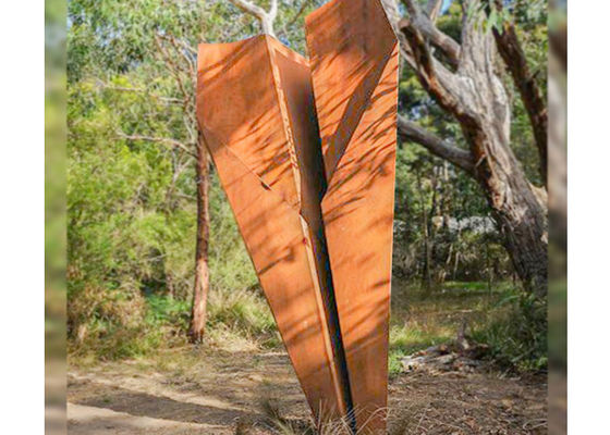 İyi bir fiyat. Özel Boyut Paslı Metal Sanat Bahçe Corten Çelik Origami Katlanmış Uçak Heykelini çevrimiçi