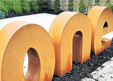 İyi bir fiyat. Modern Stil Corten Çelik Harfler Heykel, Açık Metal Heykel Bahçe Sanatı çevrimiçi