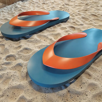 İyi bir fiyat. Büyük Açık Stainless Steel Flip Flop Heykel Kamuya Resimli Metal Sanatı çevrimiçi