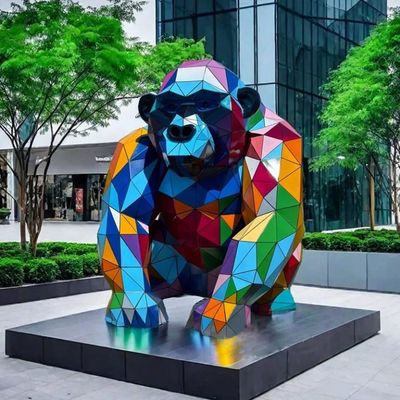 İyi bir fiyat. Çin Dekorasyon Heykel Lazer Kesme Paslanmaz Çelik Maymun Heykel çevrimiçi