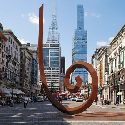 İyi bir fiyat. Büyük Pas Metal Sanat Dışarıda Şehir Parkı Manzara Hava Durumu Çelik Heykel Satıcı çevrimiçi