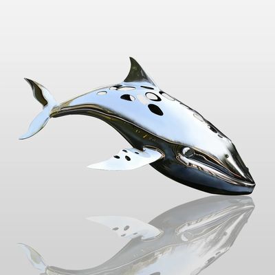 İyi bir fiyat. Customized Hollow-Out Leaping Whale Art Statue, Outdoor Water Feature Centerpiece çevrimiçi