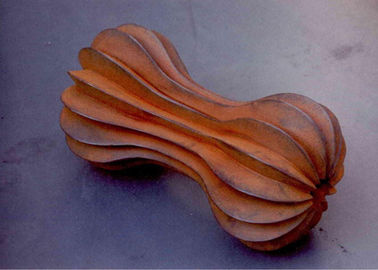 İyi bir fiyat. Kapalı Dekorasyon Metal Corten Çelik Heykel Paslı Zanaat Dambıl Şekli çevrimiçi