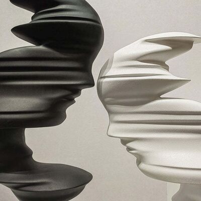 İyi bir fiyat. Custom Decorative  Fiber Glass Sculpture Abstract Life Size Sculpture Metal  Statue çevrimiçi