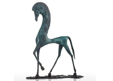 İyi bir fiyat. Antik Yeşil Patina Yaşam Boyutu Bronz At Heykeli Döküm Bitirmek Soyut Tasarım çevrimiçi