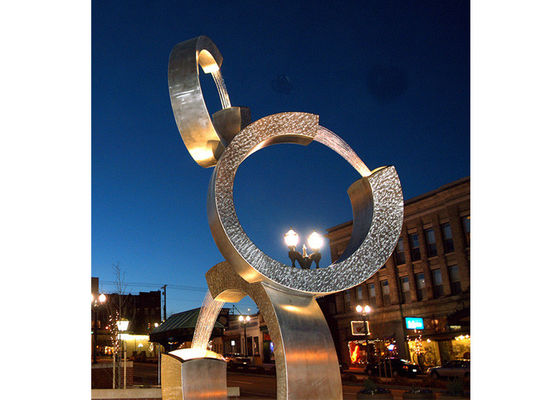 İyi bir fiyat. Çağdaş Paslanmaz Çelik Heykel Bahçesi Paslanmaz Çelik Su Çeşmesi çevrimiçi