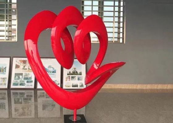İyi bir fiyat. Kırmızı Büyük Sanat Kentsel Peyzaj Paslanmaz Çelik Sanat Heykeller Kırmızı Boyalı çevrimiçi