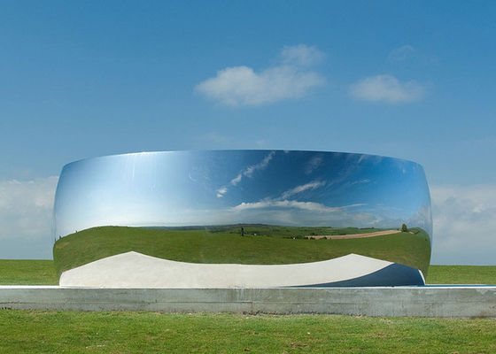 İyi bir fiyat. Dekorasyon Modern Metal Bahçe Heykelleri Parlak Paslanmaz Çelik Ayna çevrimiçi