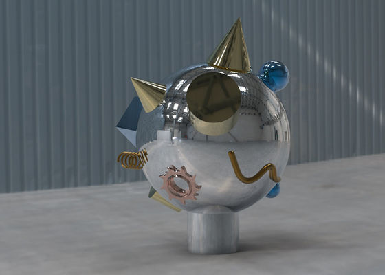 İyi bir fiyat. Ayna Cilalı 316 Paslanmaz Çelik Sanat Heykelleri 100cm Yüksek çevrimiçi