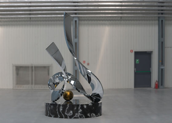 İyi bir fiyat. Soyut Modern Dış Mekan Ayna Paslanmaz Çelik Heykel çevrimiçi