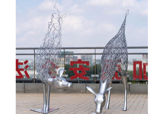 İyi bir fiyat. Modern Sanat Paslanmaz çelik Dış Mekan Metal Hayvan Heykeli çevrimiçi