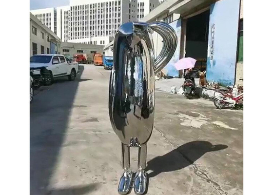 Modern Sanat Paslanmaz Çelik Soyut Adam Heykel Ayna Cilalı