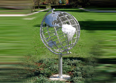 İyi bir fiyat. Yarı - Meridian Globe Shape ile Dekoratif Paslanmaz Çelik Heykel çevrimiçi