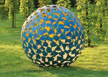İyi bir fiyat. Büyük Işık Küre Bahçe Dekorasyon Için Boyalı Metal Heykel 100 cm Dia çevrimiçi
