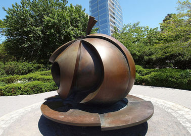 İyi bir fiyat. Modern Park Sanat Dekorasyon Bronz Elma Heykel Büyük Boy Anti Korozyon çevrimiçi