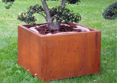 İyi bir fiyat. Açık / Bahçe / Kamu Dekorasyon İçin Kutu Shape Corten Çelik Ekici çevrimiçi