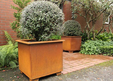 İyi bir fiyat. Modern Şık Kare Metal Saksılar / Kare Metal Bahçe Yetiştiricilerinin Corten Çelik çevrimiçi