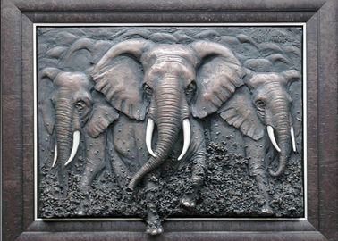 İyi bir fiyat. Metal Duvar Sanatı Heykel / Bronz Fil Bas Rölyef Çok Fonksiyonlu çevrimiçi