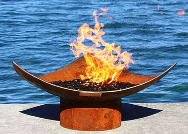 İyi bir fiyat. Corten Çelik Modern Yangın Kaseler Açık, Büyük Metal Ateş Çukuru 50cm Yükseklik çevrimiçi