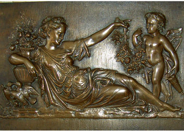 İyi bir fiyat. Anne Ile Melek Duvar Sanatı Bronz Kabartma Döküm Yüzey Finish WS-C485 çevrimiçi