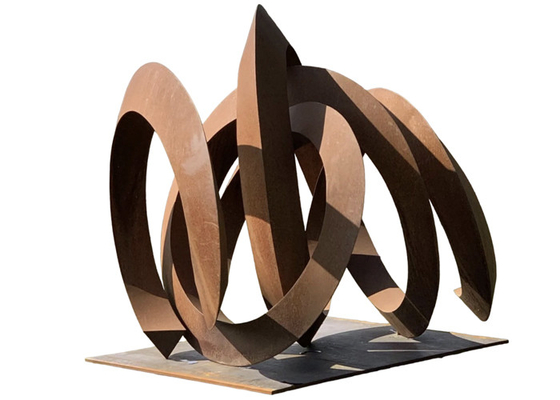 Özel Boyut Paslı Metal Sanat Bahçe Corten Çelik Soyut Heykel