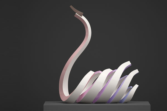 İyi bir fiyat. Dış Stainless Steel Kuğu Heykel Beyaz Boyalı Dönüşüm çevrimiçi