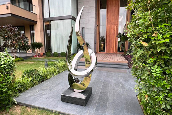 İyi bir fiyat. Çağdaş Paslanmaz Çelik Soyut Sanat Heykelliği 