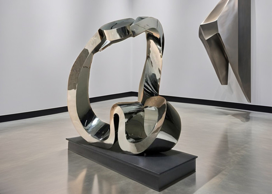 Modern Paslanmaz Çelik Soyut Metal Sanat Heykel Dış / İç Bahçe Dekorasyonu Özel kaynak