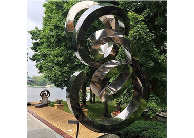 İyi bir fiyat. Spiral Çağdaş Bahçe Dekorasyonu Paslanmaz Çelik Ayna Heykel çevrimiçi