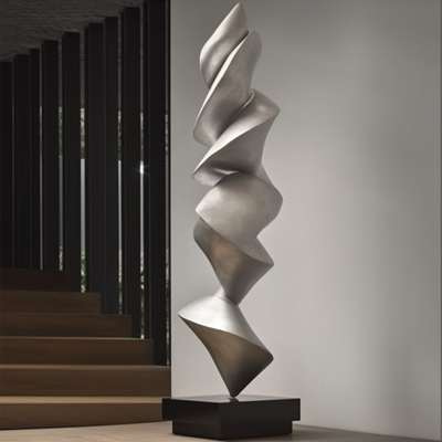 Denge Sanatı Modern Paslanmaz Çelik Ayna Oteller ve Vilalar için Dış Sanat