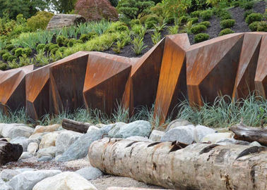 İyi bir fiyat. Özelleştirilmiş Boyutlu Corten Çelik Bahçe Heykel, Metal Bahçe Sanat Dış Dekorasyon çevrimiçi