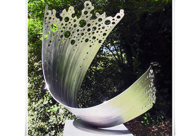 İyi bir fiyat. Sanat dalga heykel metal bahçe çiçekleri heykel özelleştirilmiş boyutu çevrimiçi