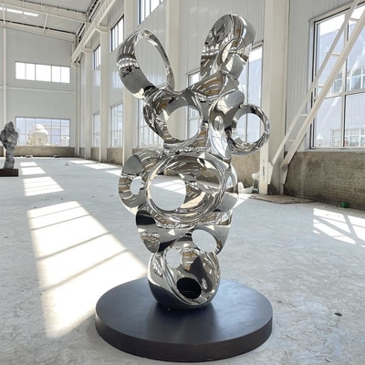 İyi bir fiyat. Dekoratif Çember Ayna Polatlı Paslanmaz Çelik Metal Sanat Heykel çevrimiçi