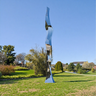 Özel cilalı Modern Sanat Geometrik Bahçe Paslanmaz Çelik Açık Mimarlık