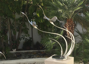 Metal Kuş Soyut Yard Heykeller / İç Dekorasyon İçin Metal Dalga Heykel